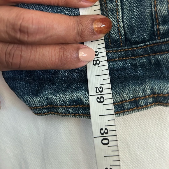 Avec Les Filles | Follow Me Embroidered Cotton Longline Denim Jacket - Picture 11 of 12